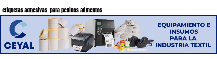 etiquetas adhesivas para pedidos alimentos