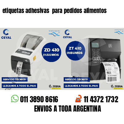 etiquetas adhesivas para pedidos alimentos