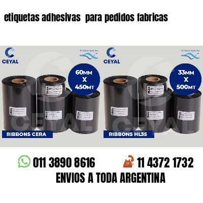 etiquetas adhesivas para pedidos fabricas