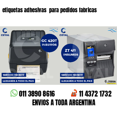 etiquetas adhesivas para pedidos fabricas