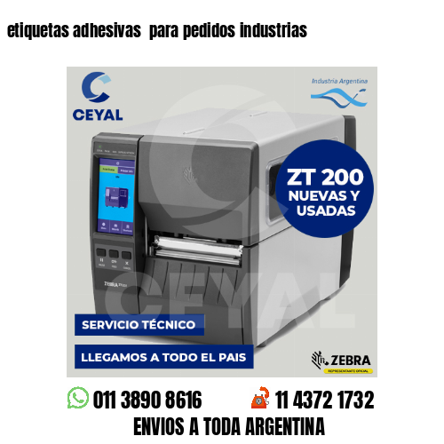 etiquetas adhesivas  para pedidos industrias