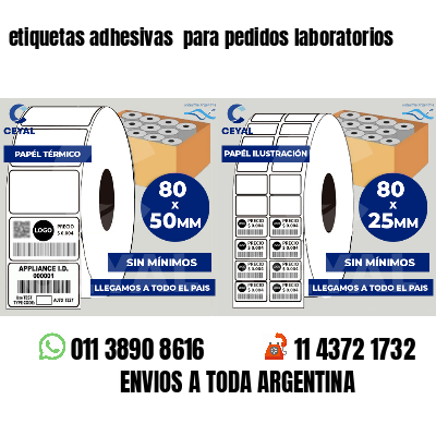 etiquetas adhesivas  para pedidos laboratorios