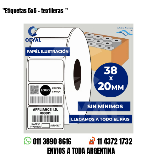 «Etiquetas 5×5 – textileras	«
