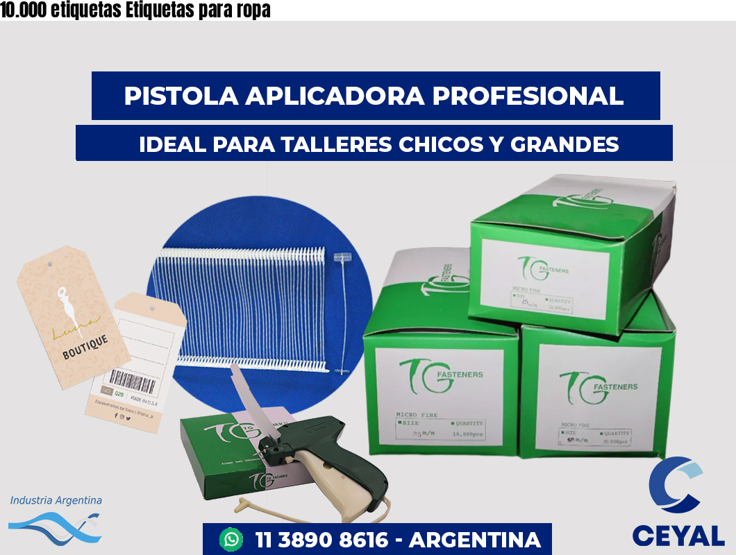 10.000 etiquetas Etiquetas para ropa