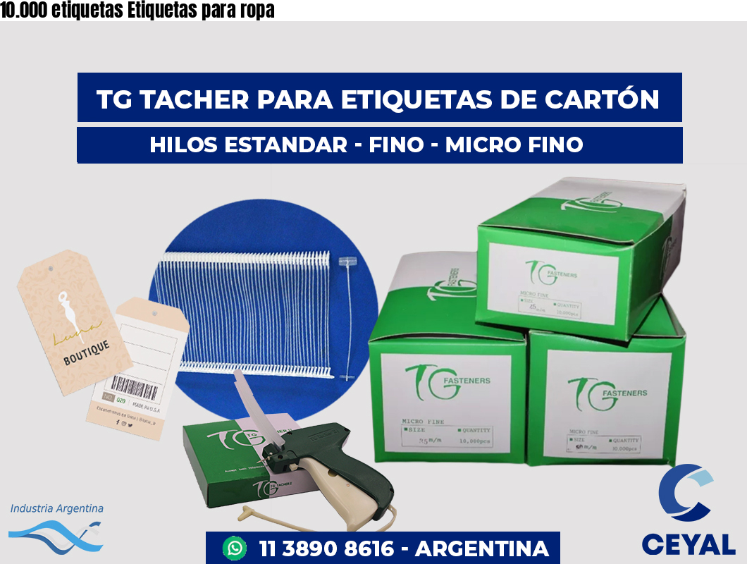 10.000 etiquetas Etiquetas para ropa