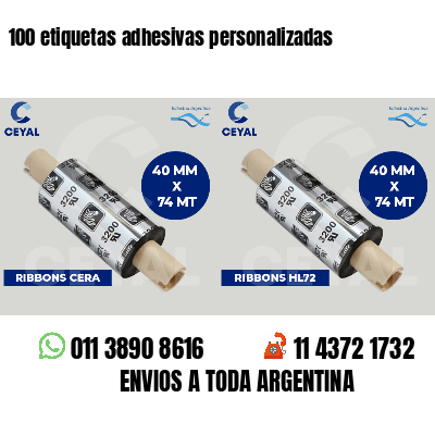 100 etiquetas adhesivas personalizadas