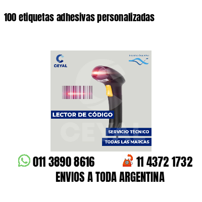 100 etiquetas adhesivas personalizadas