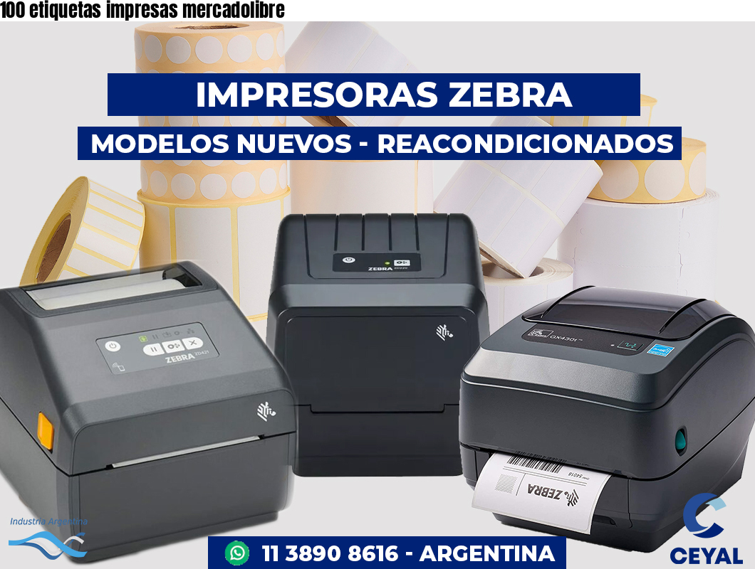 100 etiquetas impresas mercadolibre