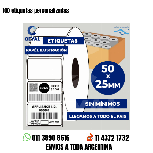 100 etiquetas personalizadas