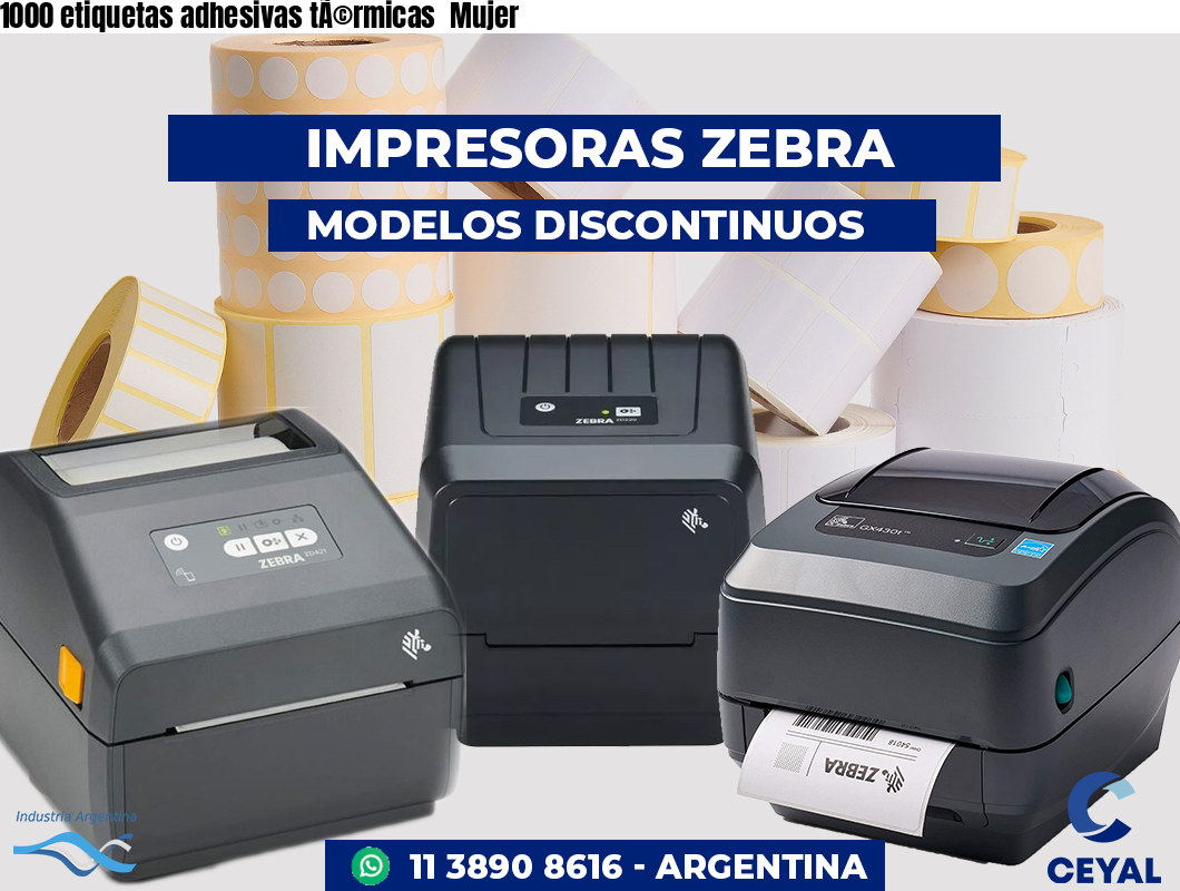 1000 etiquetas adhesivas térmicas Mujer