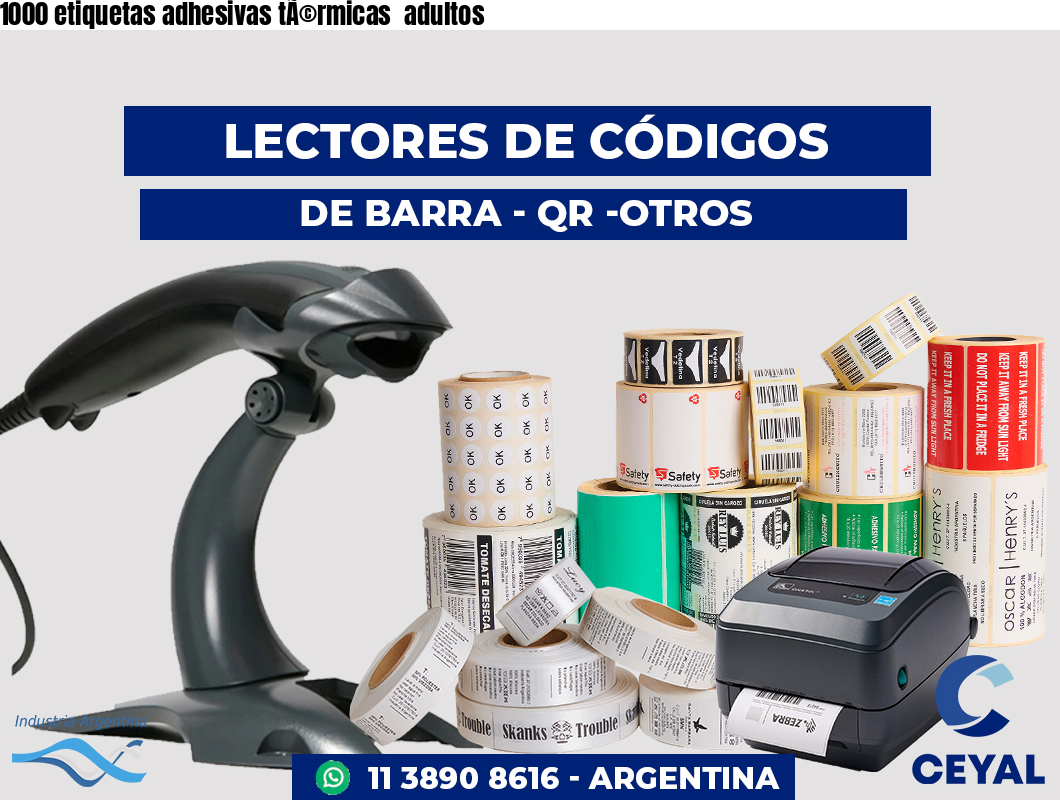 1000 etiquetas adhesivas tÃ©rmicas  adultos