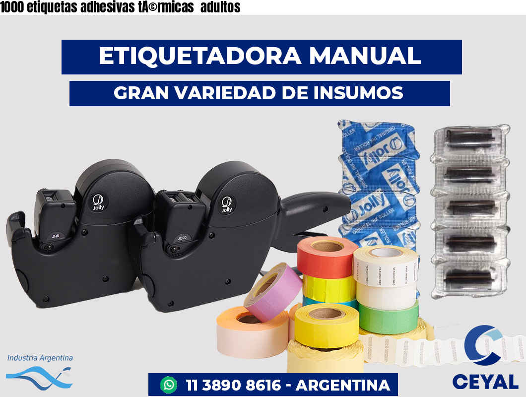 1000 etiquetas adhesivas tÃ©rmicas  adultos
