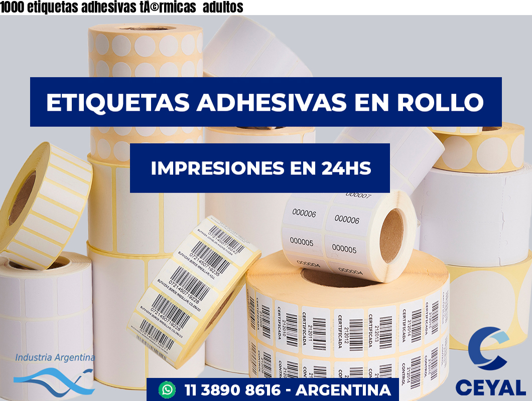 1000 etiquetas adhesivas tÃ©rmicas  adultos