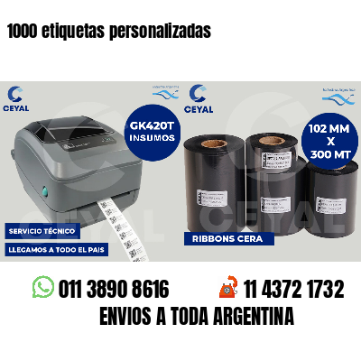 1000 etiquetas personalizadas