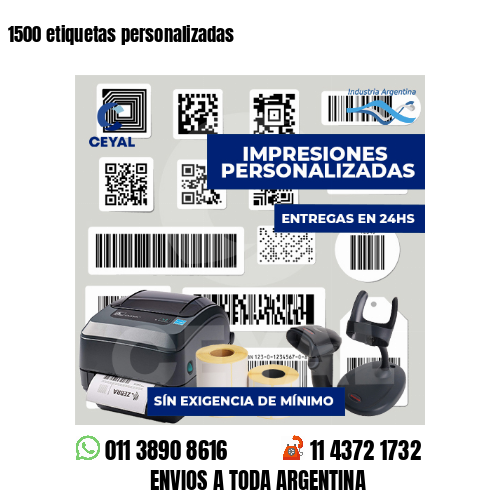 1500 etiquetas personalizadas