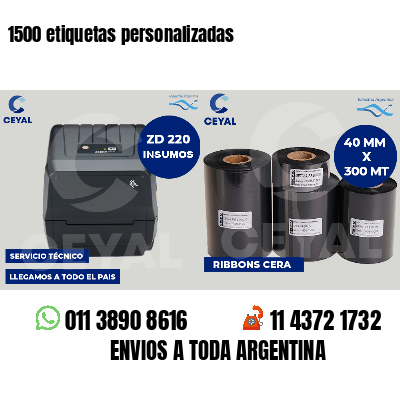 1500 etiquetas personalizadas
