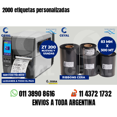 2000 etiquetas personalizadas