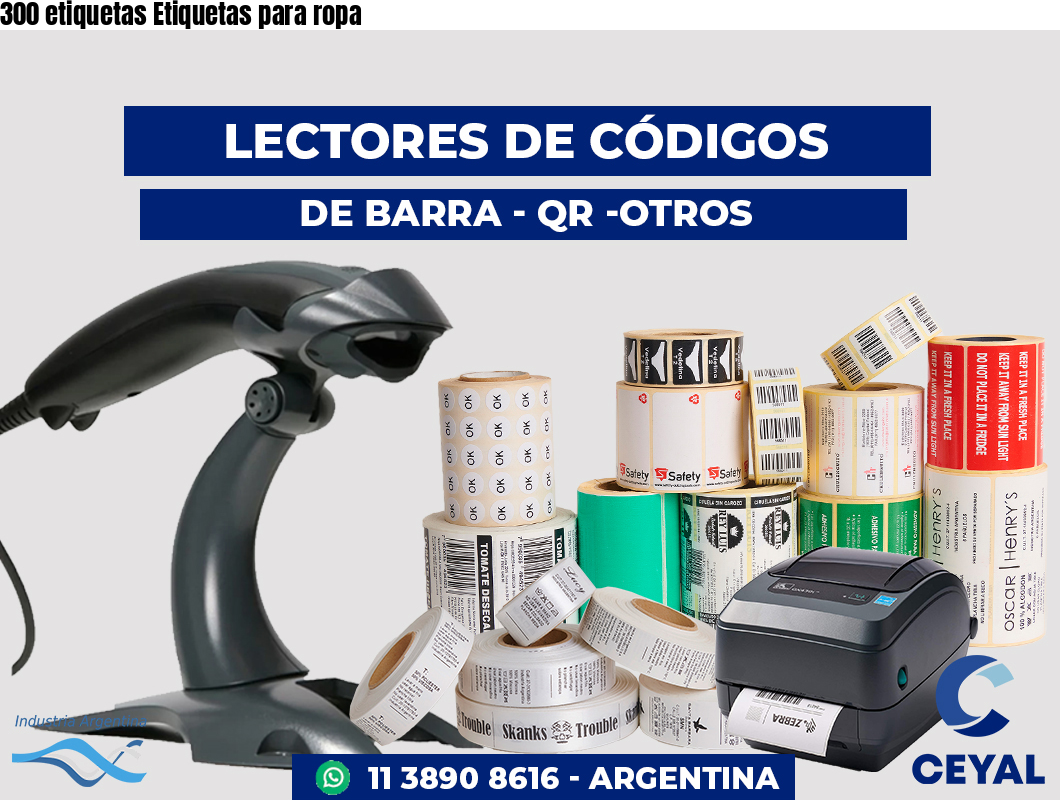 300 etiquetas Etiquetas para ropa