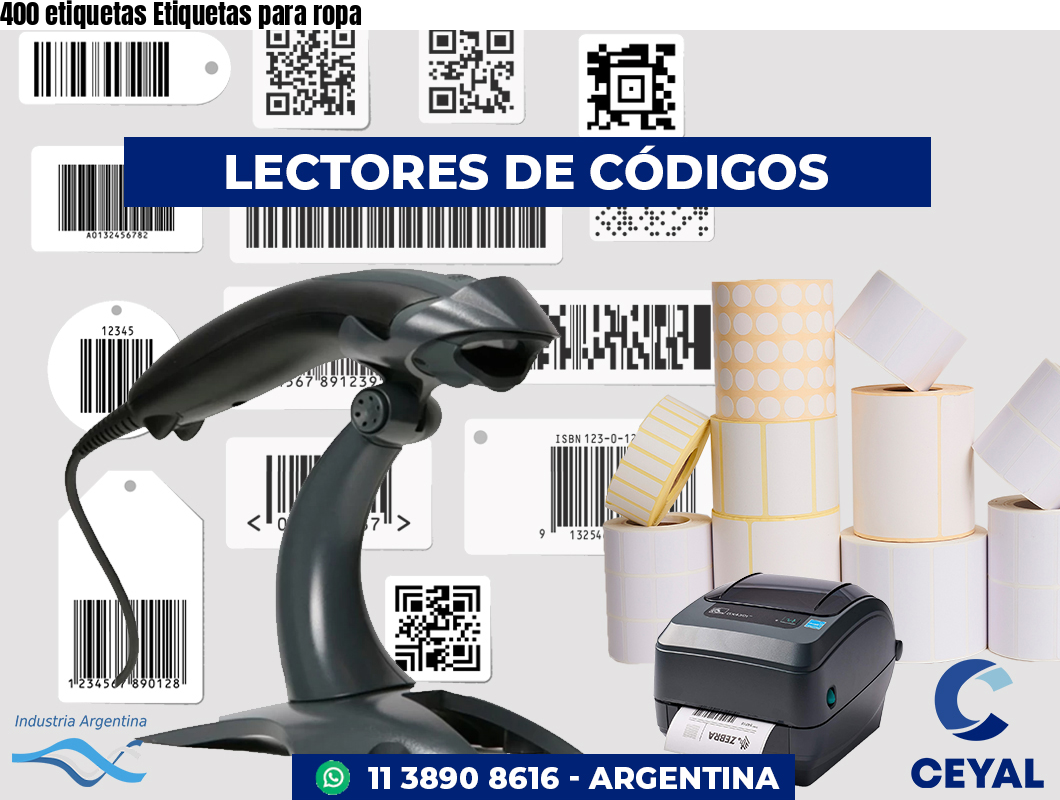 400 etiquetas Etiquetas para ropa