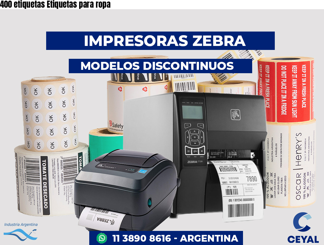 400 etiquetas Etiquetas para ropa
