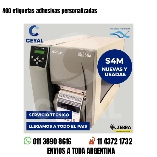 400 etiquetas adhesivas personalizadas
