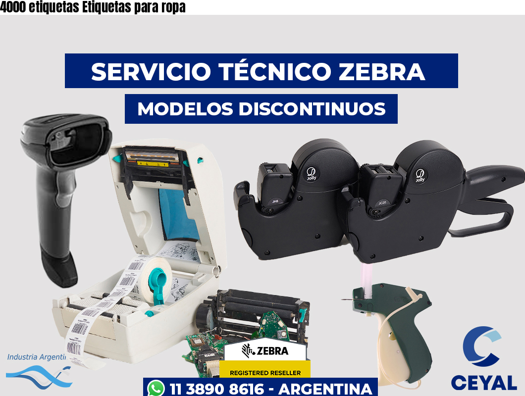 4000 etiquetas Etiquetas para ropa