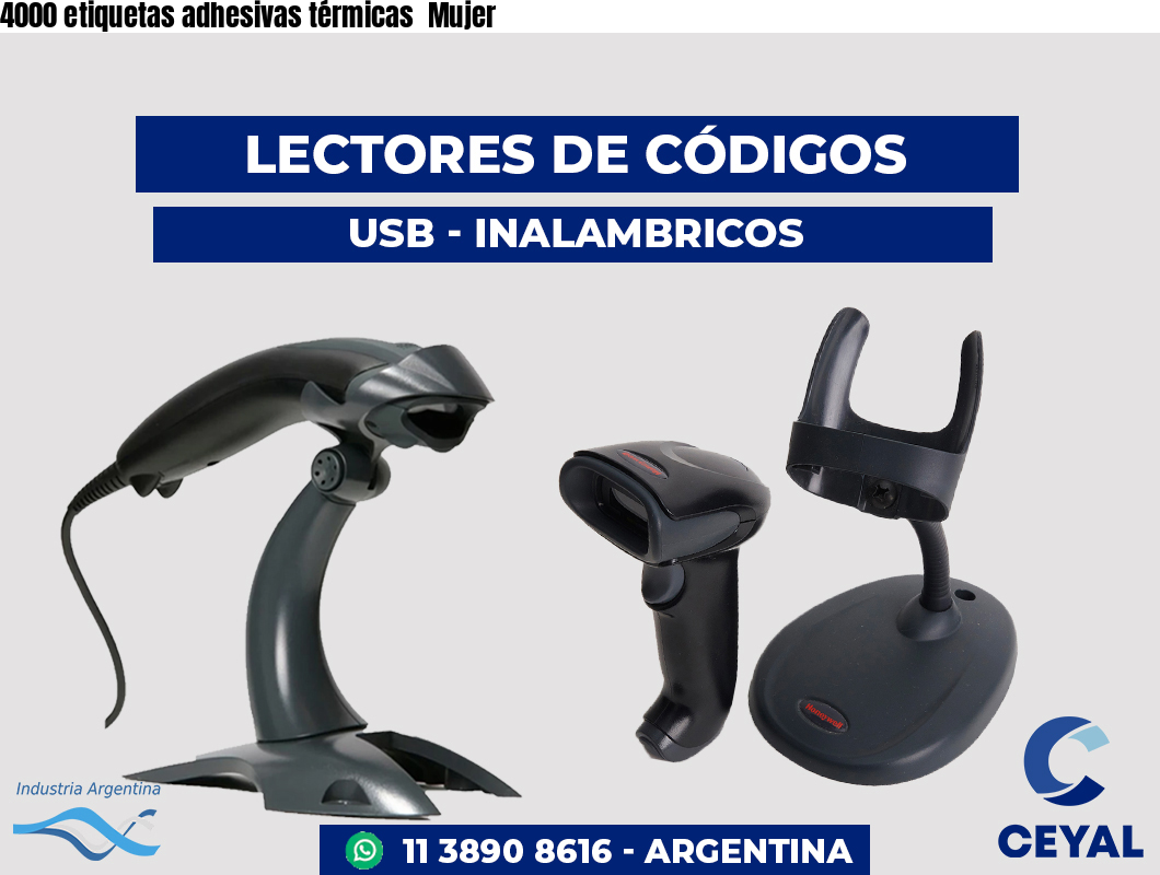 4000 etiquetas adhesivas térmicas Mujer