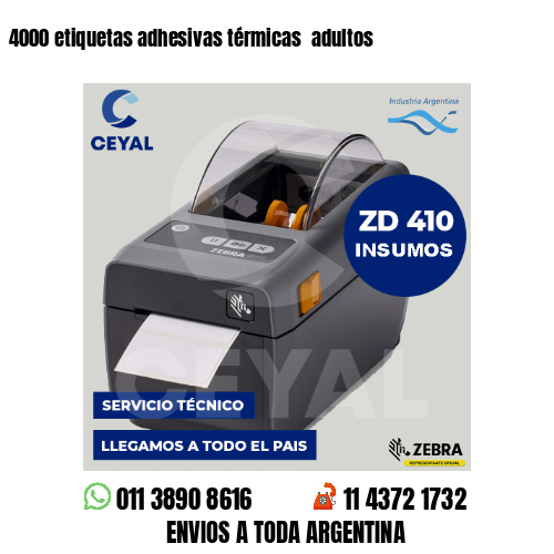 4000 etiquetas adhesivas térmicas adultos