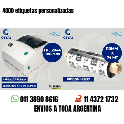 4000 etiquetas personalizadas