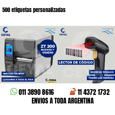 500 etiquetas personalizadas