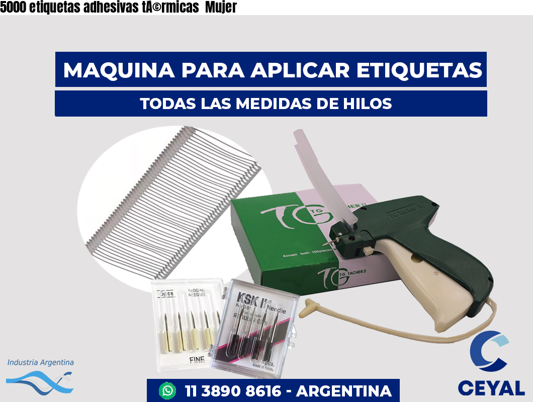5000 etiquetas adhesivas térmicas Mujer