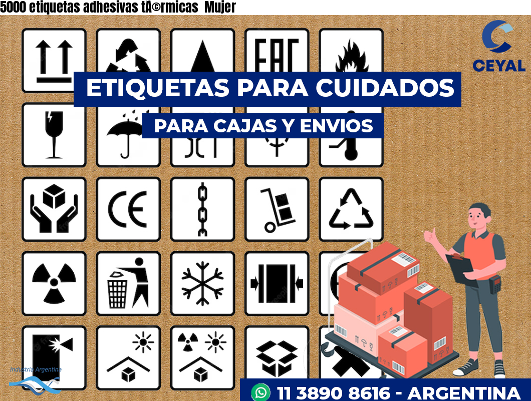 5000 etiquetas adhesivas tÃ©rmicas  Mujer