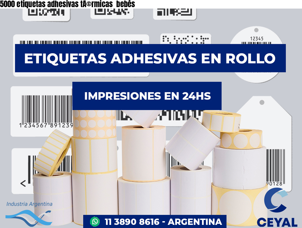 5000 etiquetas adhesivas tÃ©rmicas  bebés