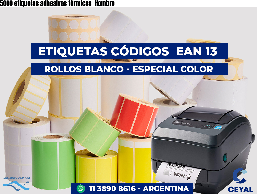 5000 etiquetas adhesivas térmicas  Hombre
