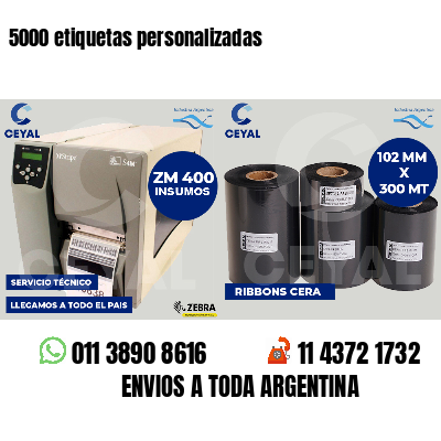 5000 etiquetas personalizadas