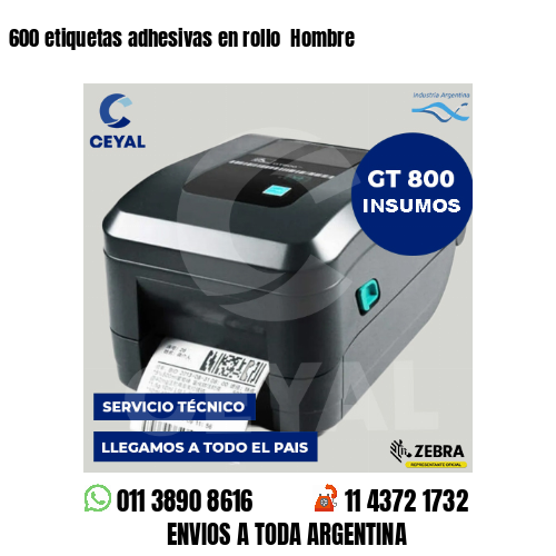 600 etiquetas adhesivas en rollo  Hombre