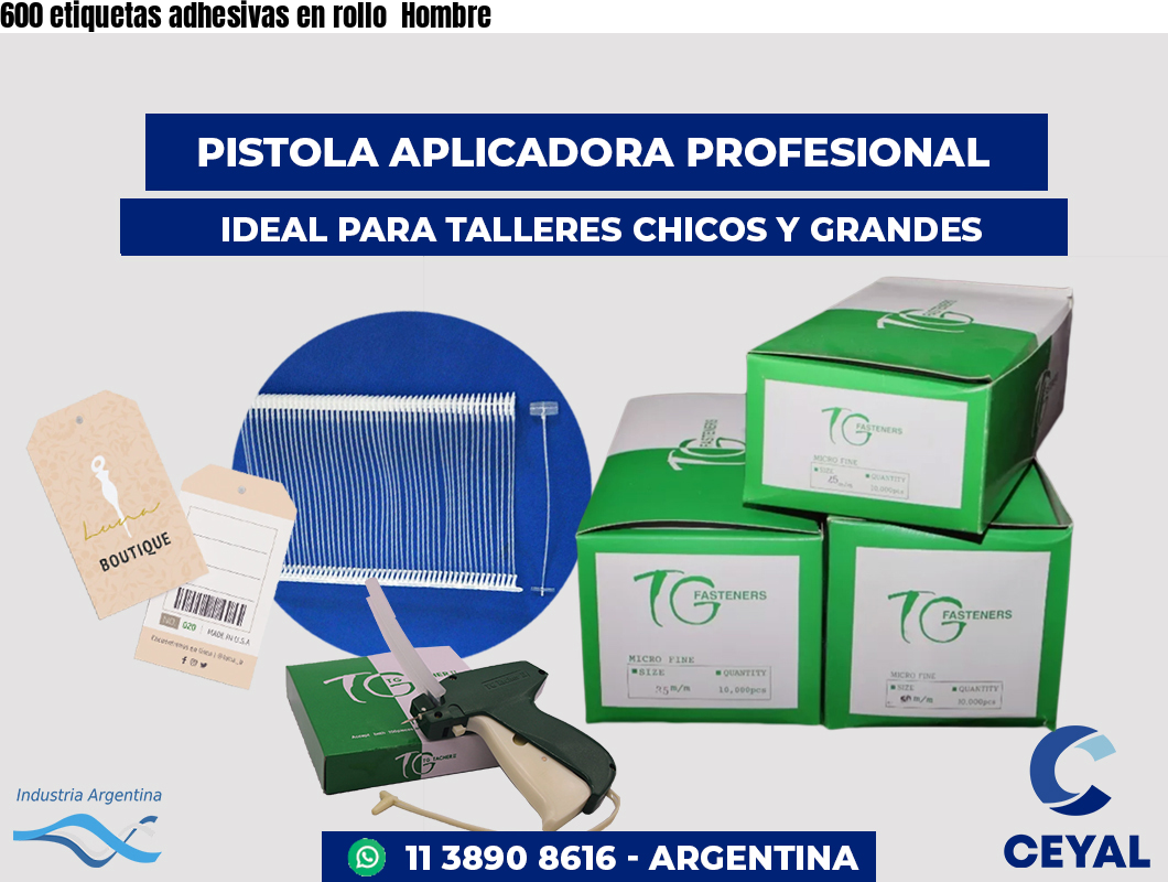 600 etiquetas adhesivas en rollo  Hombre