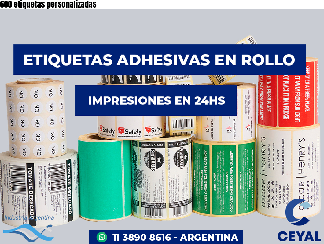 600 etiquetas personalizadas