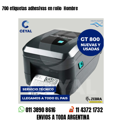 700 etiquetas adhesivas en rollo  Hombre