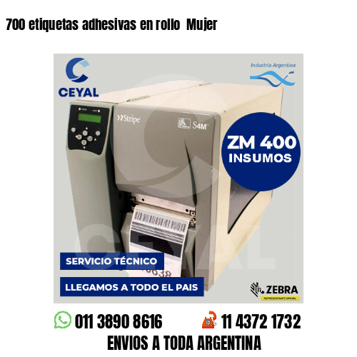 700 etiquetas adhesivas en rollo Mujer