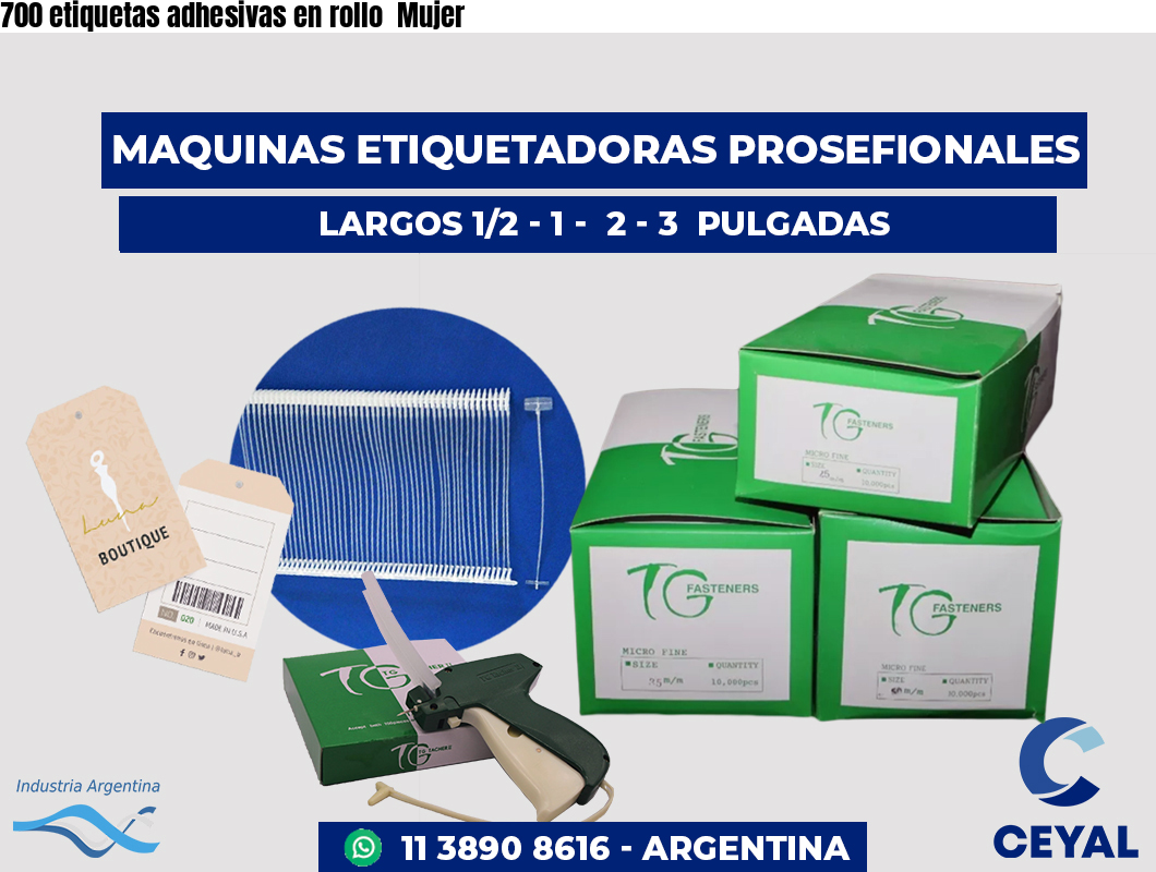 700 etiquetas adhesivas en rollo Mujer
