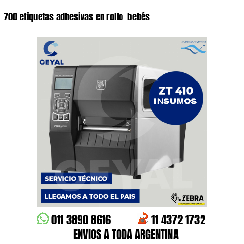700 etiquetas adhesivas en rollo  bebés