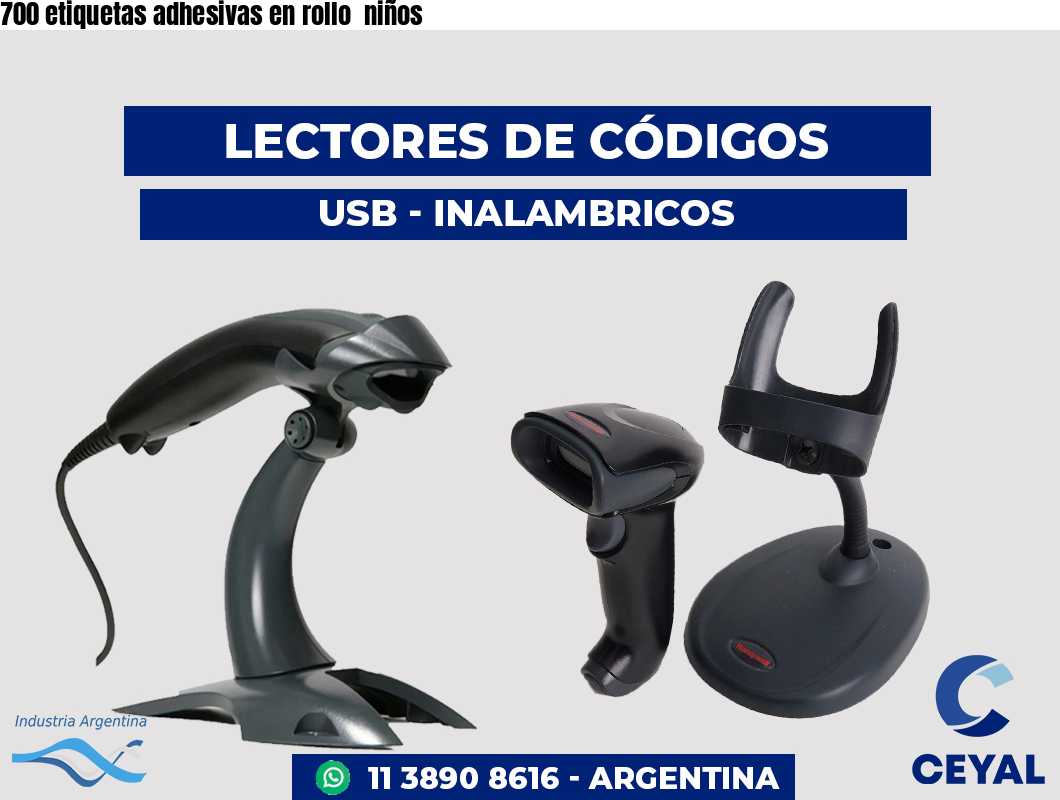 700 etiquetas adhesivas en rollo  niños