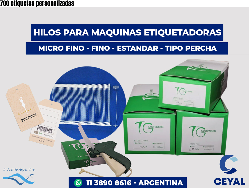 700 etiquetas personalizadas
