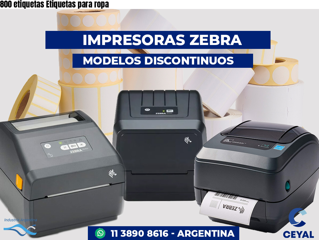 800 etiquetas Etiquetas para ropa
