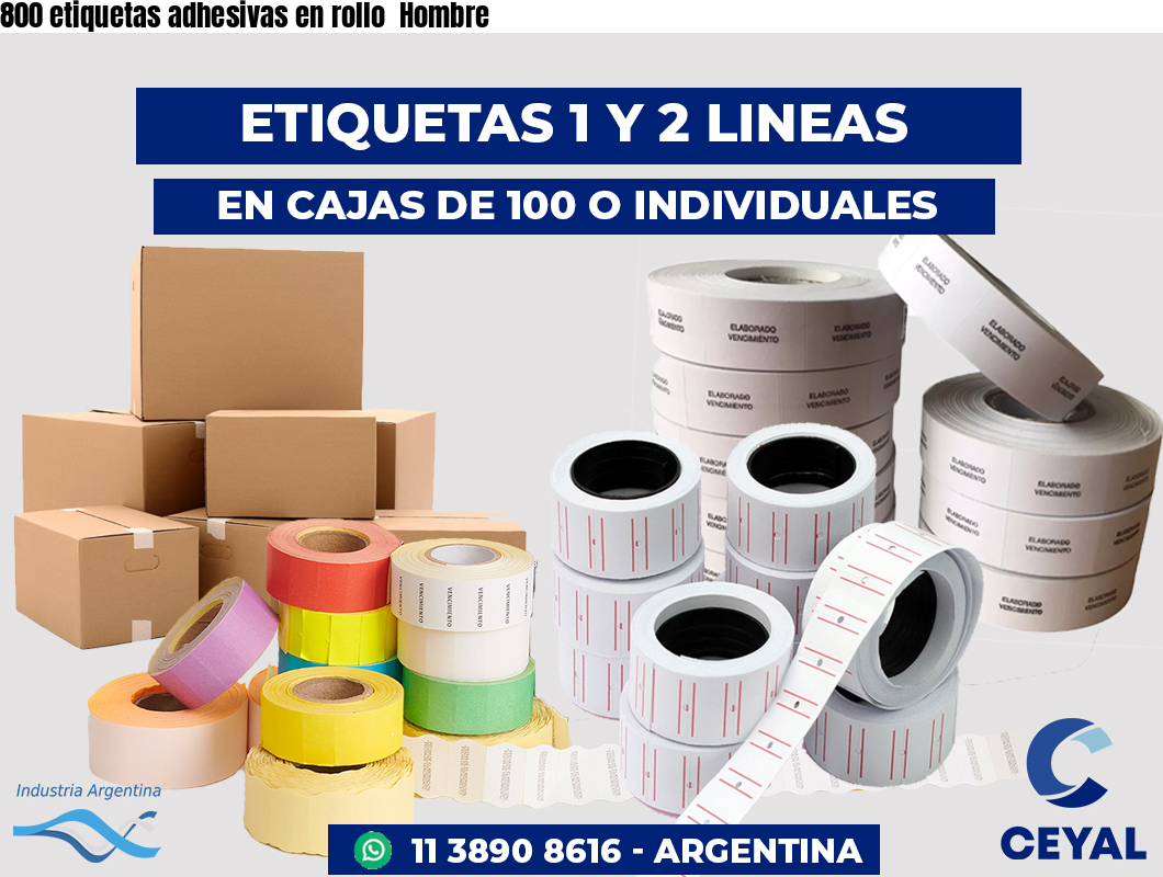 800 etiquetas adhesivas en rollo  Hombre