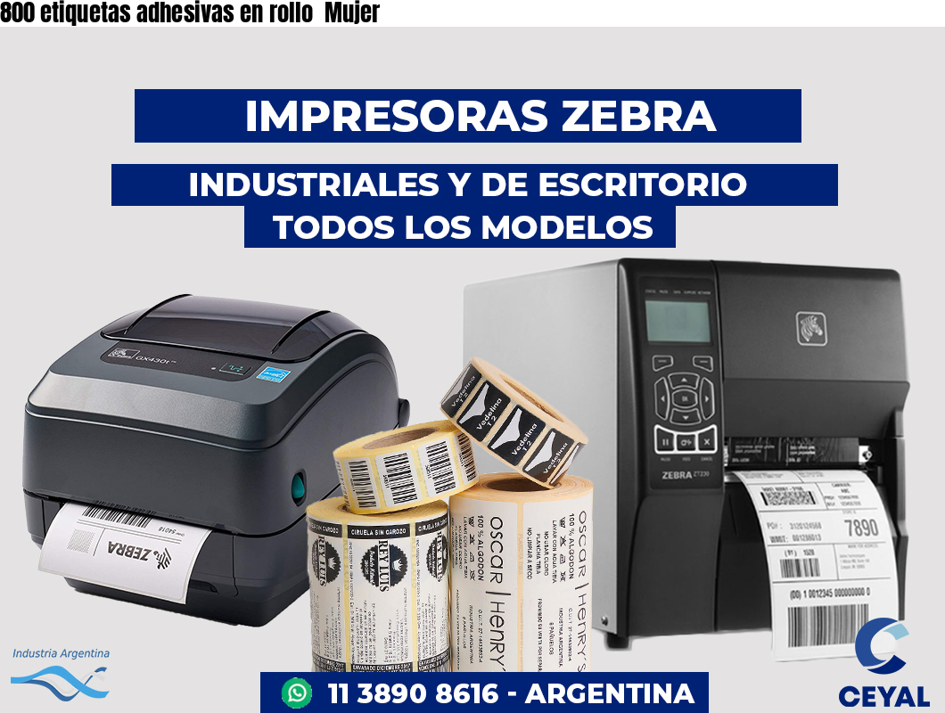 800 etiquetas adhesivas en rollo  Mujer