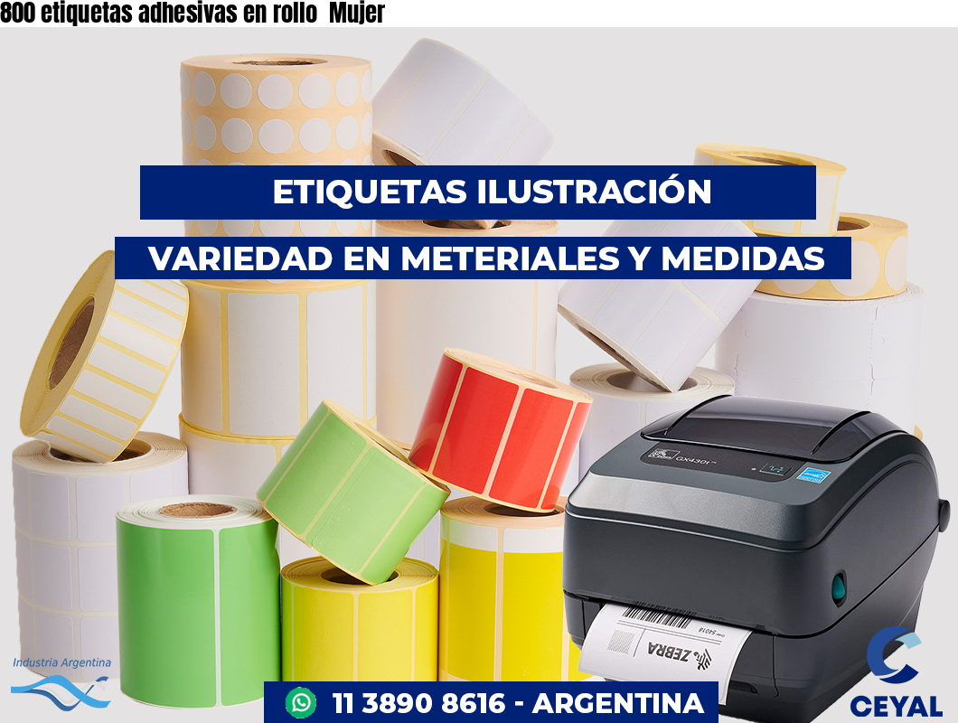 800 etiquetas adhesivas en rollo  Mujer