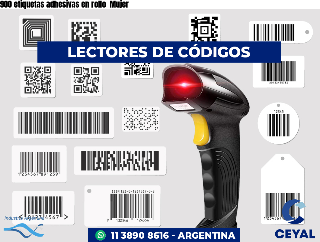 900 etiquetas adhesivas en rollo Mujer