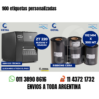 900 etiquetas personalizadas